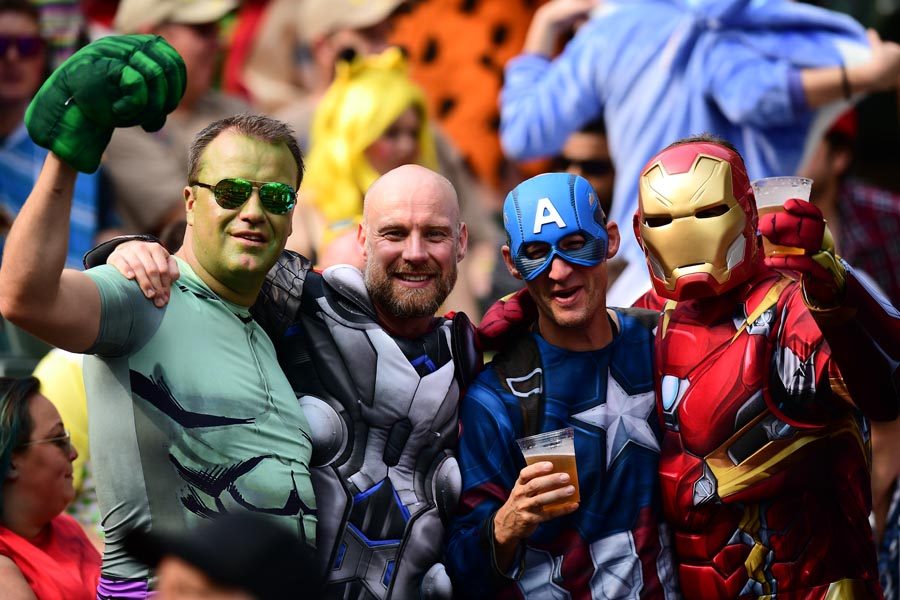 Fans in fancy dress