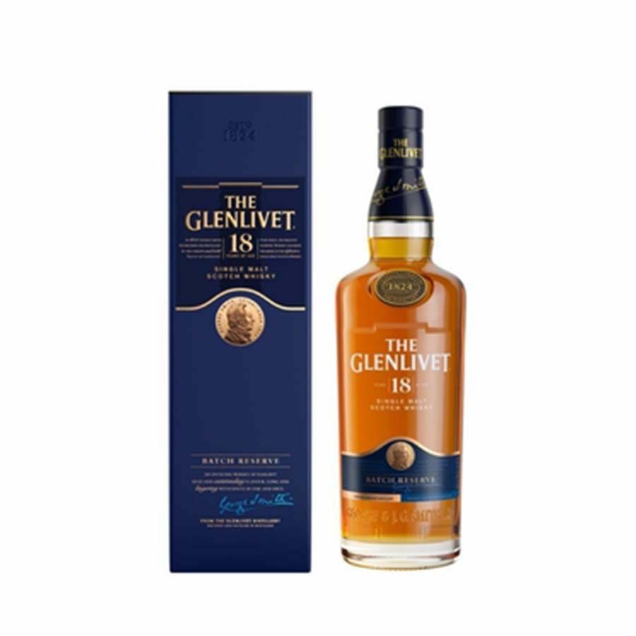Bottle of Glenlivet 18 year old whisky