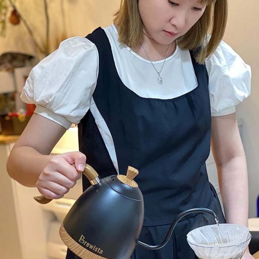 Ivana making coffee