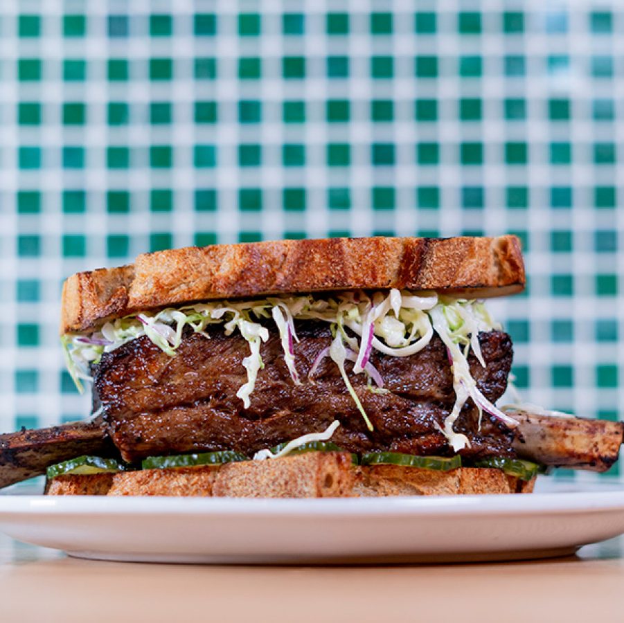 Grilled short rib sandwich