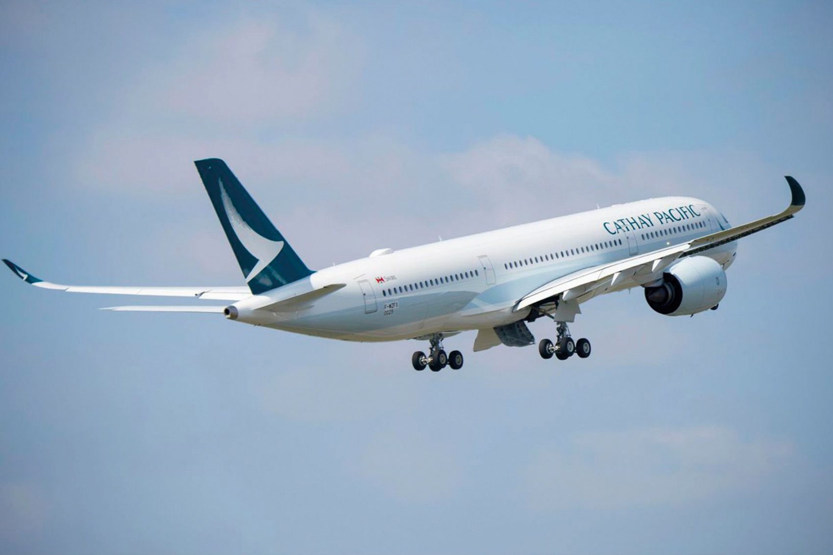 Cathay aircraft in air