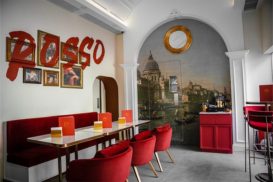 Bianco & Rosso interior