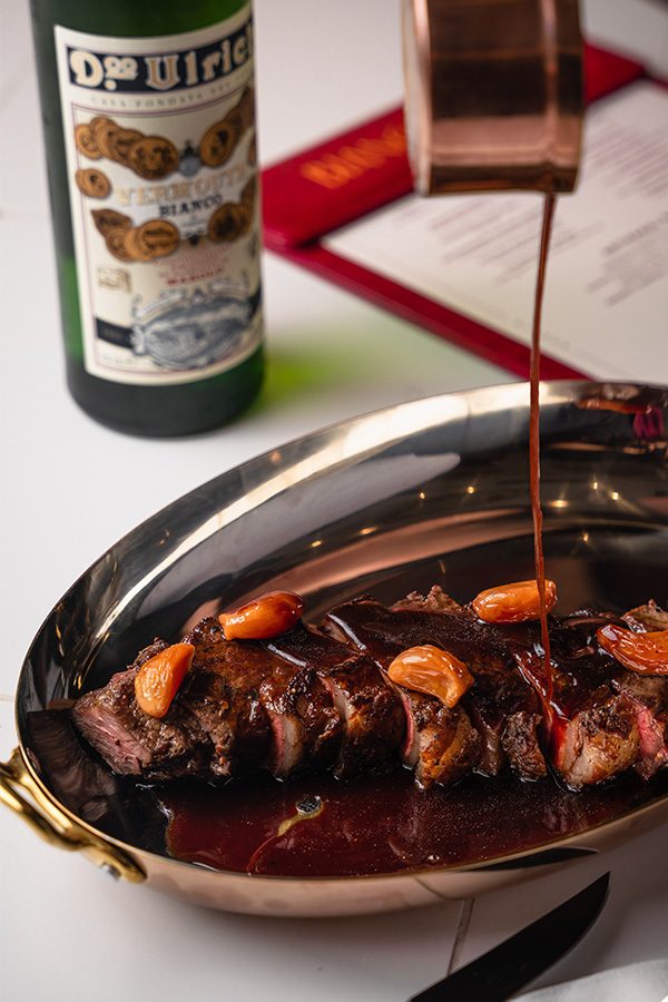 Beef in red wine reduction