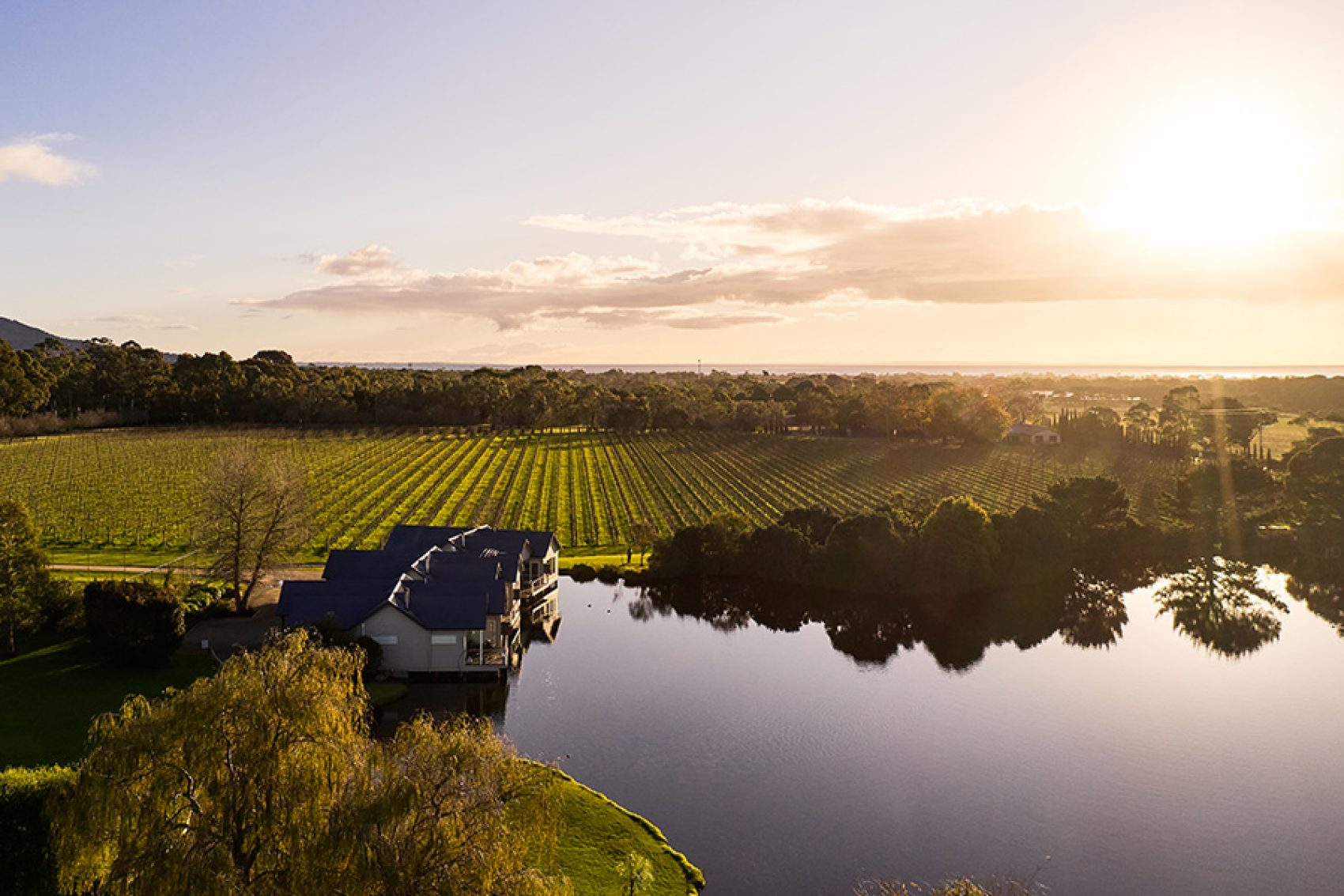 Aerial view of Lakeside Villas