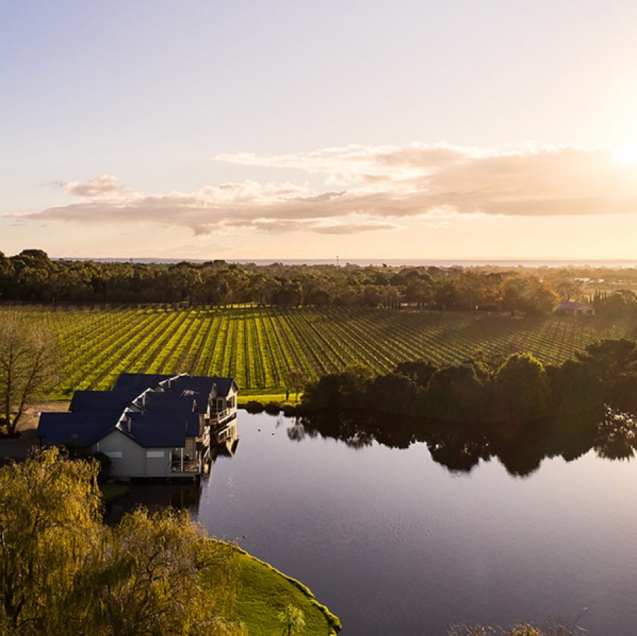 Aerial view of Lakeside Villas