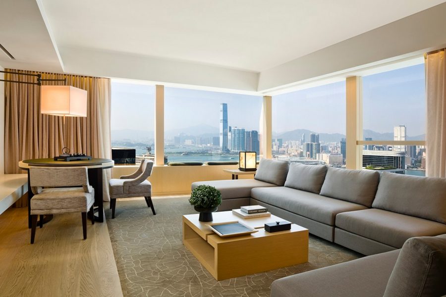 The Upper House living room area in hotel room