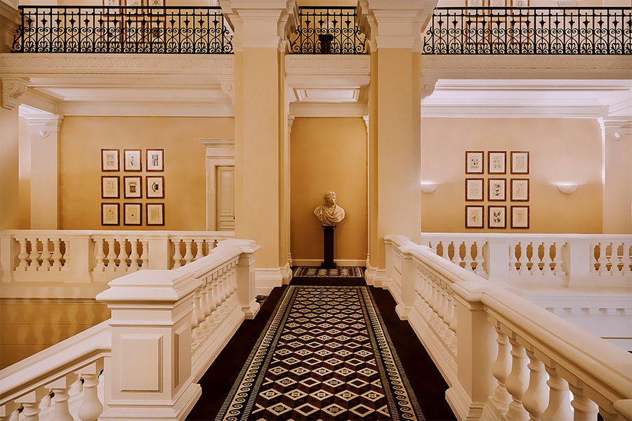 Hallways at the Saint James Paris hotel