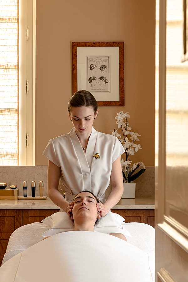 A spa treatment at Saint James Paris hotel