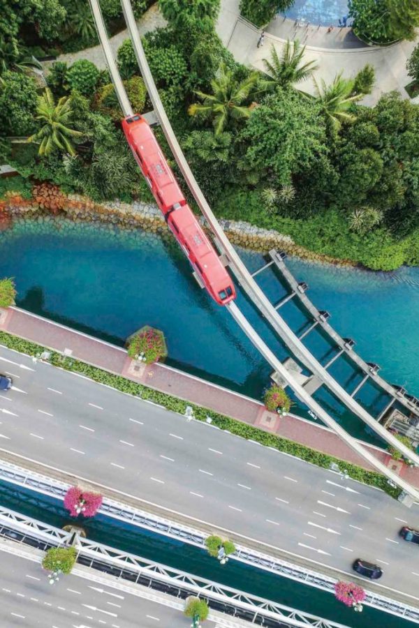 Overhead shot of the mass rapid transit system. Credit: Idroneman