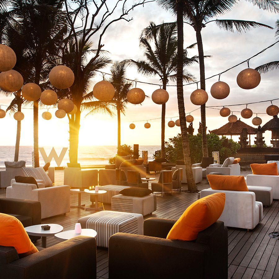 W Bali - Seminyak beachfront bar area