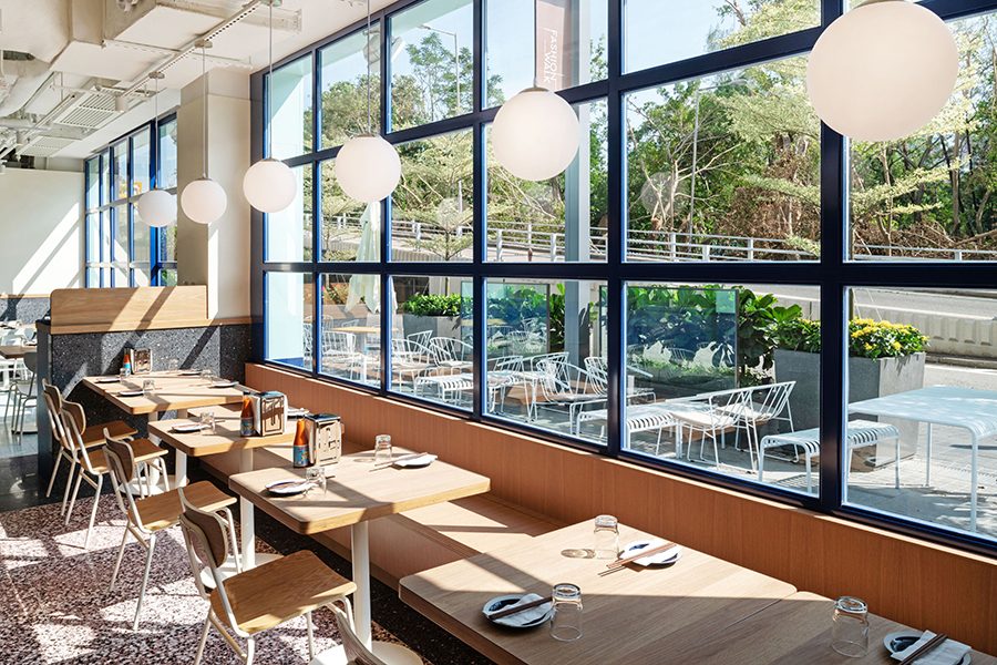 Interior of Little Bao Diner