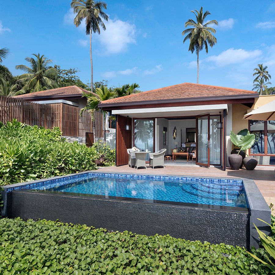 Anantara Peace Haven Resort private swimming pool in Tangalle, Sri Lanka 