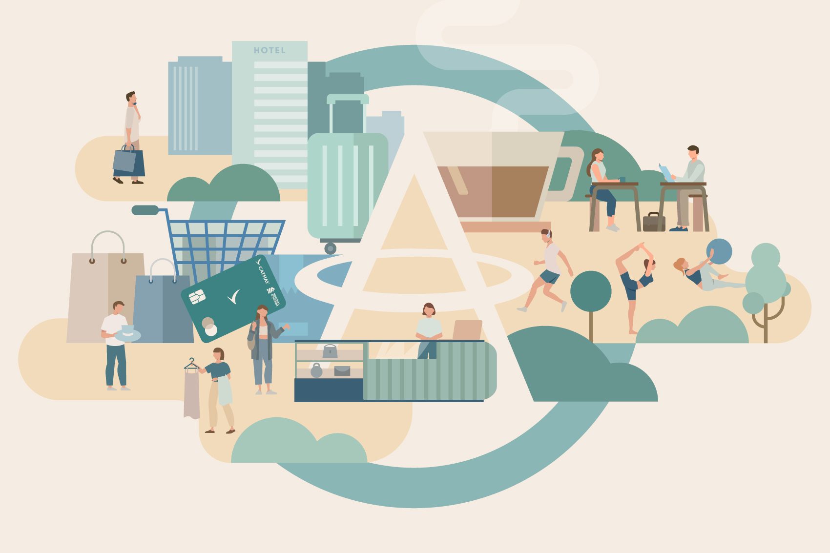 How to earn asia miles illustration
