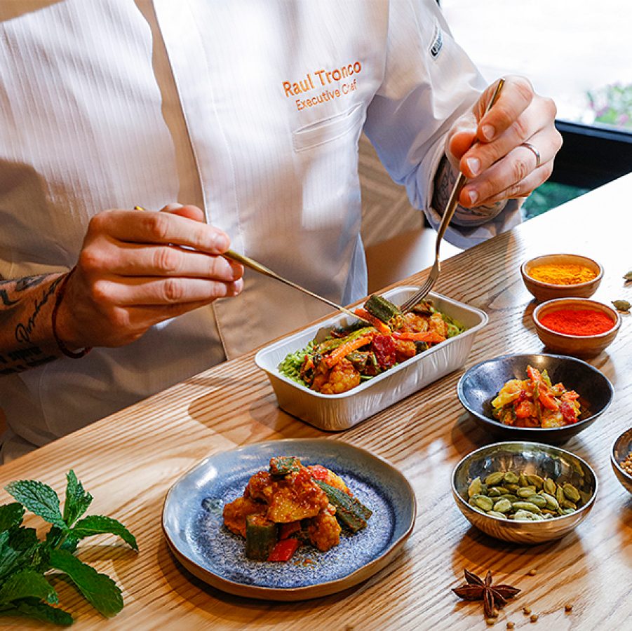 Veda's new plant-forward inflight meals