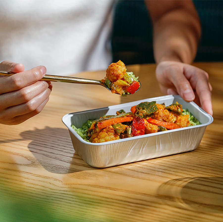Veda's new plant-forward inflight meals