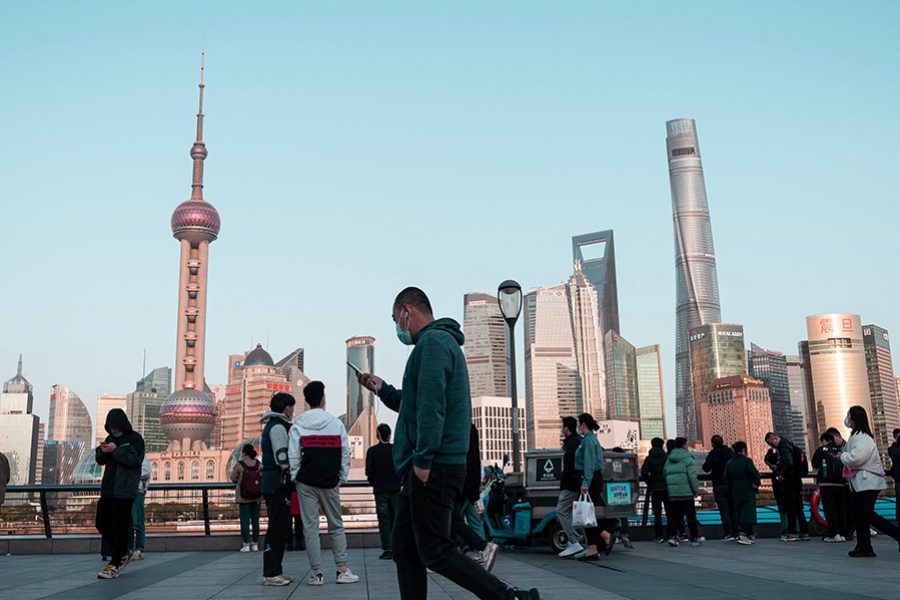 Pedestrian walking, Shanghai