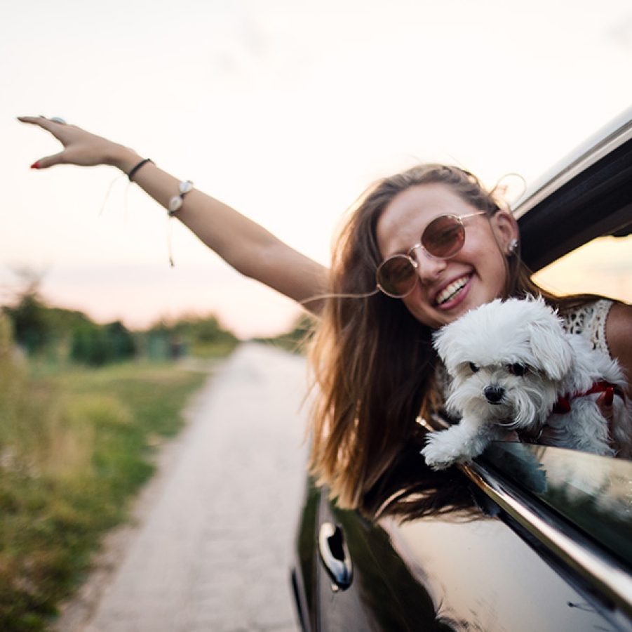Woman in sunglasses in car. Credit: Getty Images