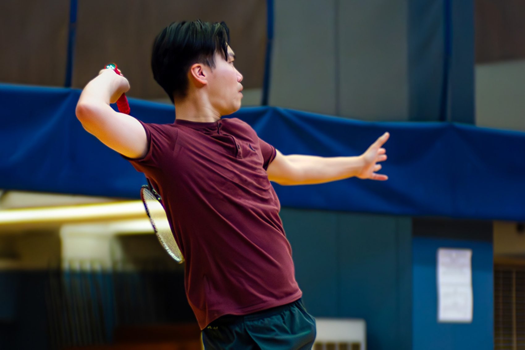 Jon Lam's sport of choice is badminton