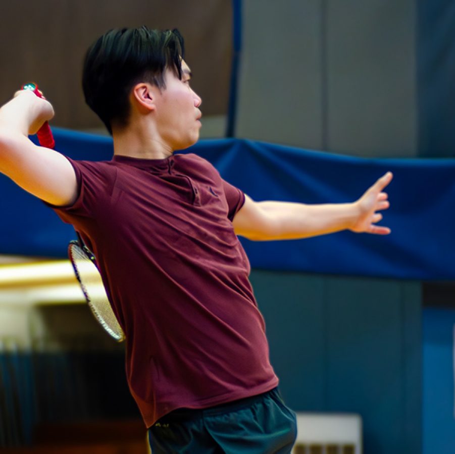 Jon Lam's sport of choice is badminton