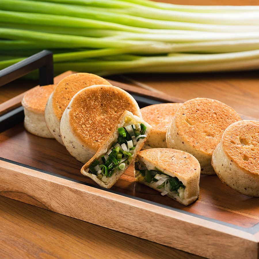 Amba's signature spring onion focaccia 