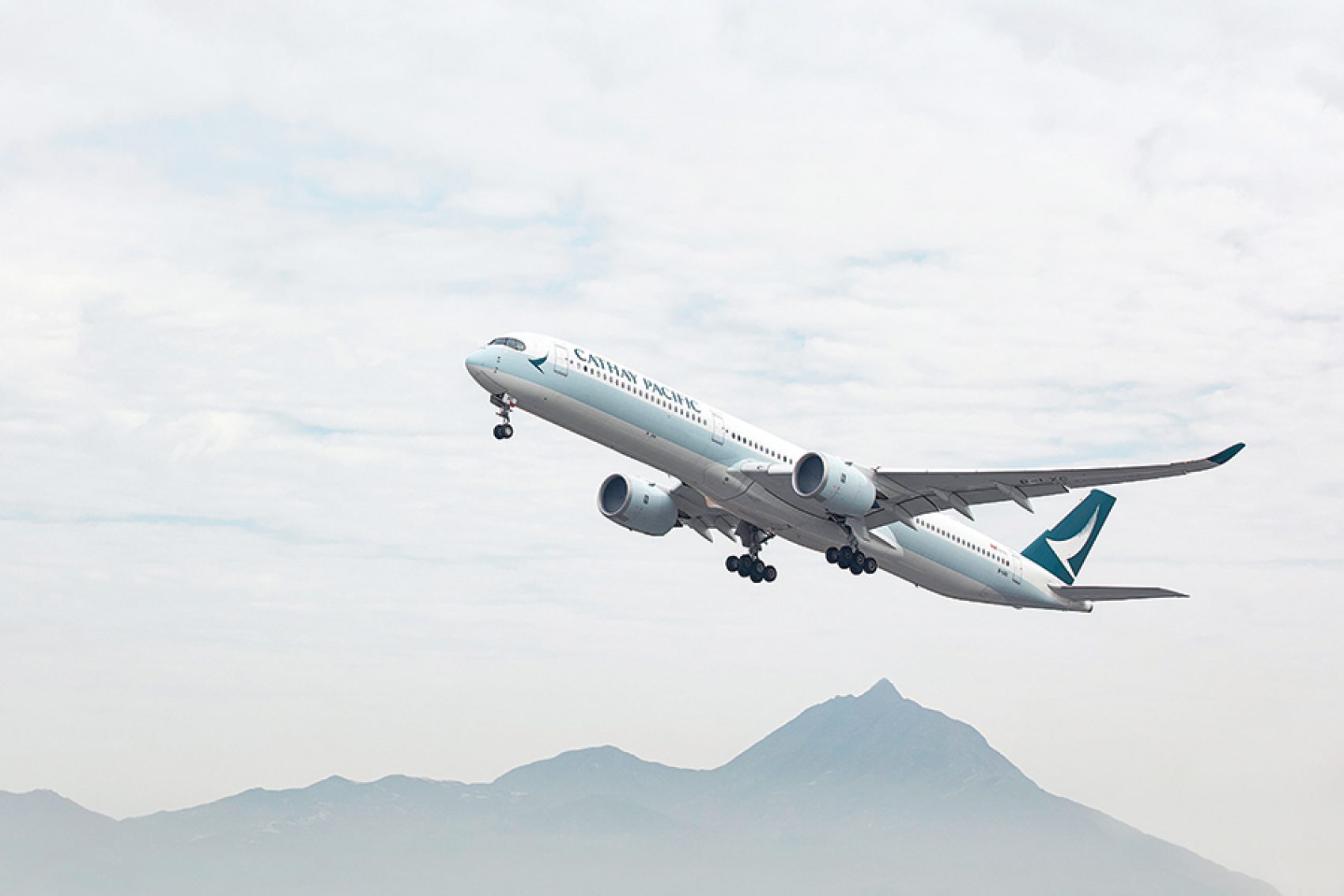 A Cathay plane taking off