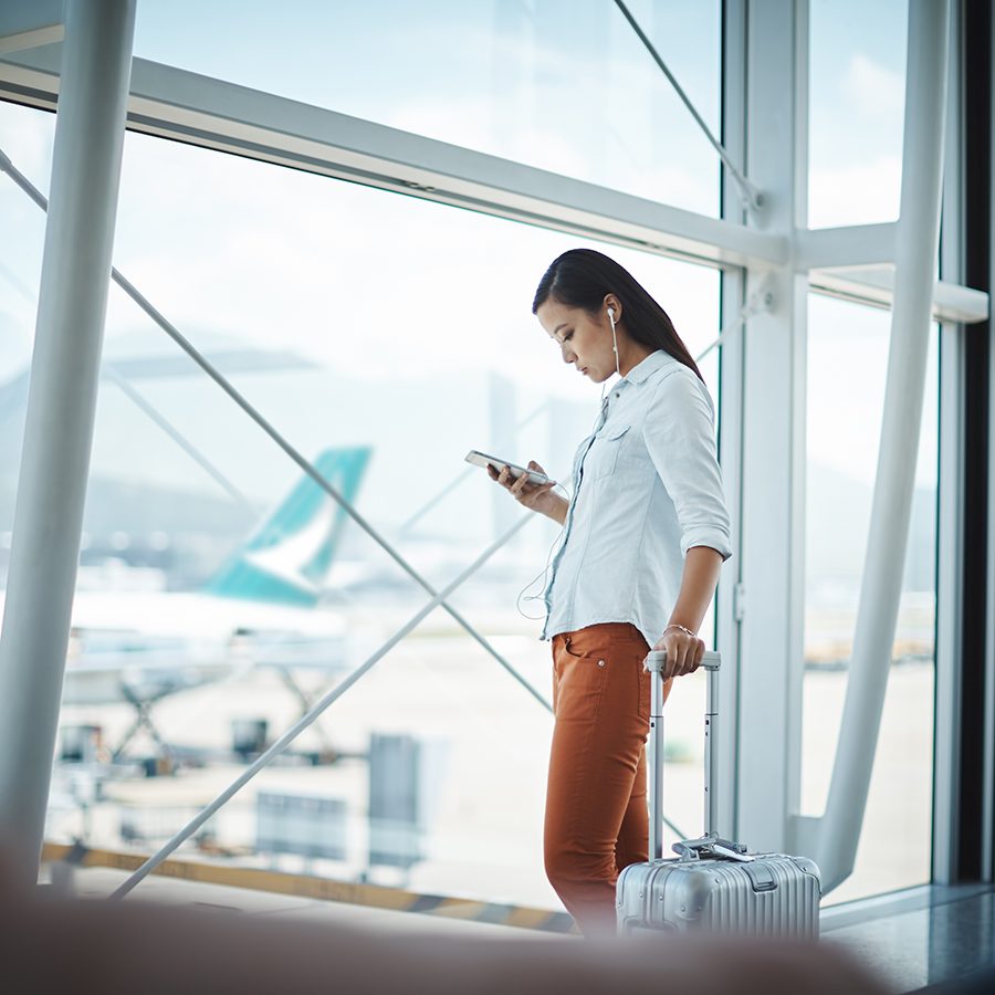 Woman at HKIA