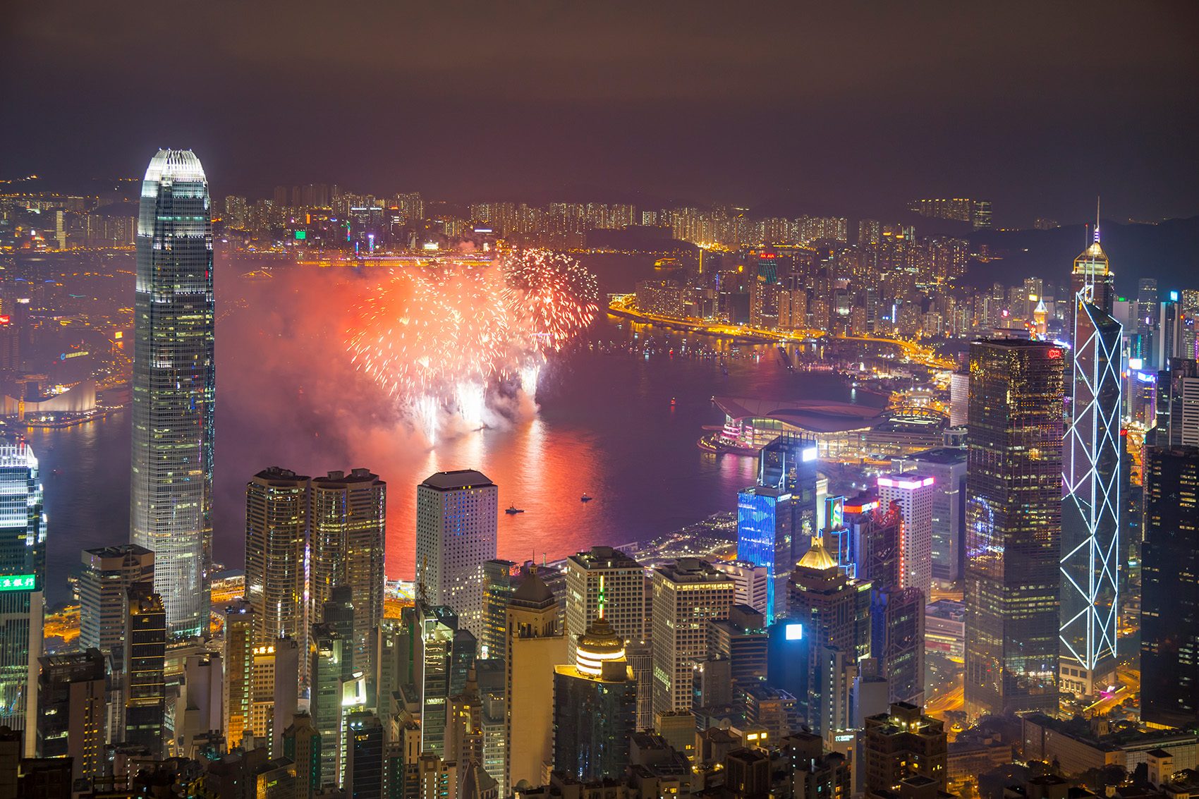 Fireworks in Hong Kong
