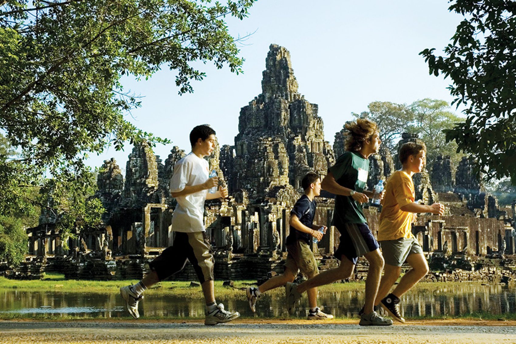 Run the Angkor Wat International Half Marathon. Credit: Getty Images