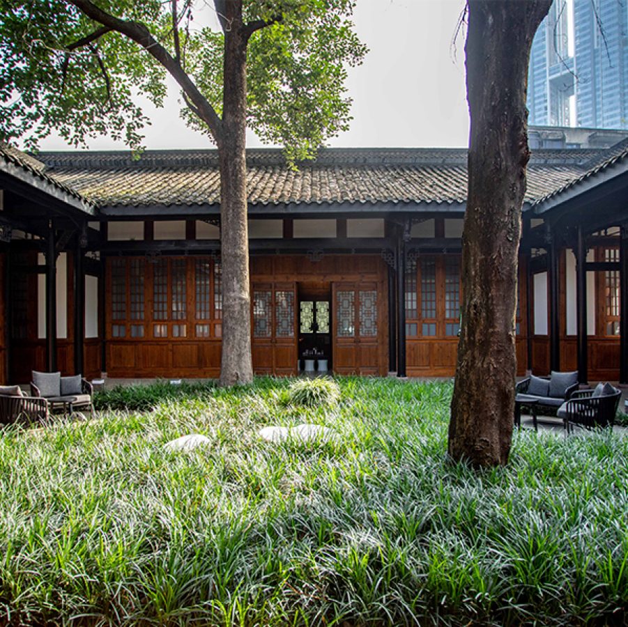 The Temple House Chengdu courtyard exterior