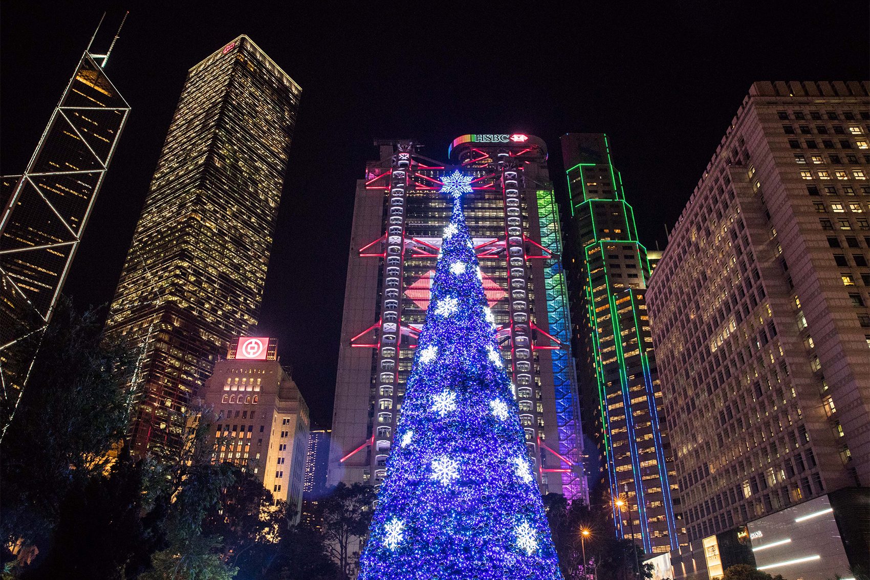 Christmas decorations in Hong Kong