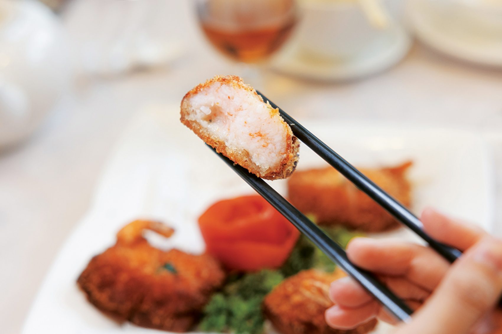 Shrimp toast at Hop Sze