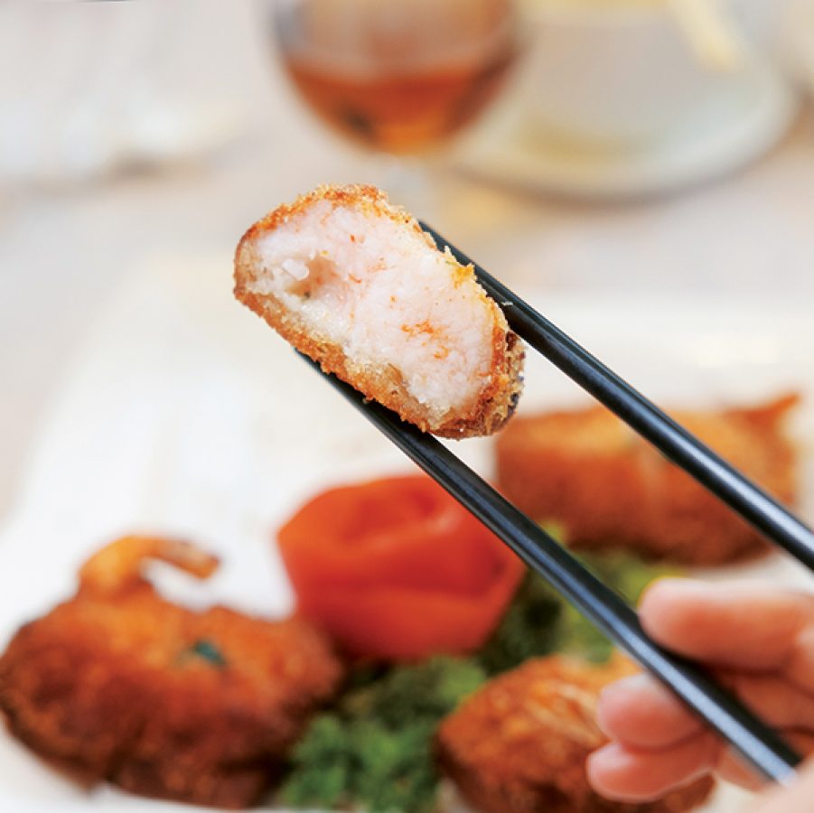 Shrimp toast at Hop Sze