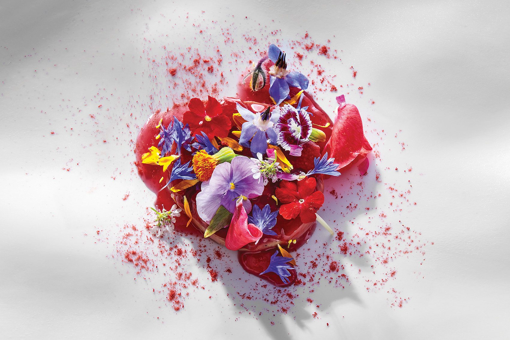 Decorative flowers on a white background