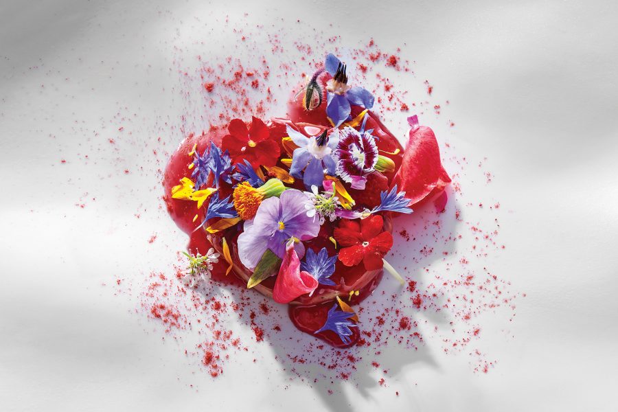Decorative flowers on a white background