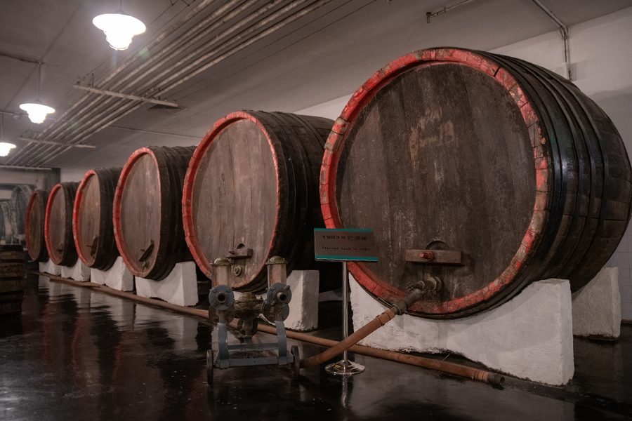 Tsingtao beer museum barrels
