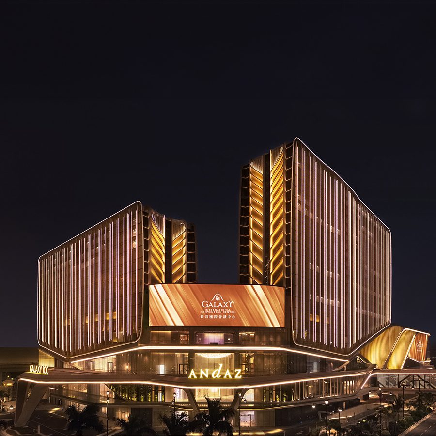 Andaz Macau exterior at night