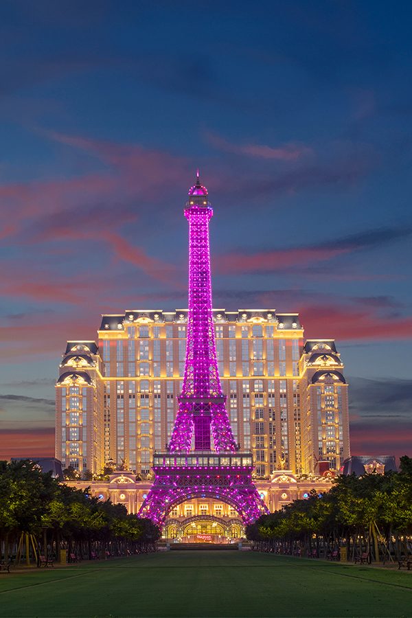 The Parisian Macao exterior at night