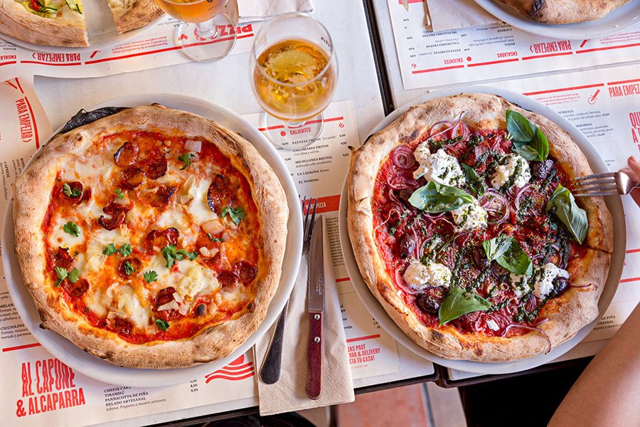 Pizzas from Can Pizza in Barcelona