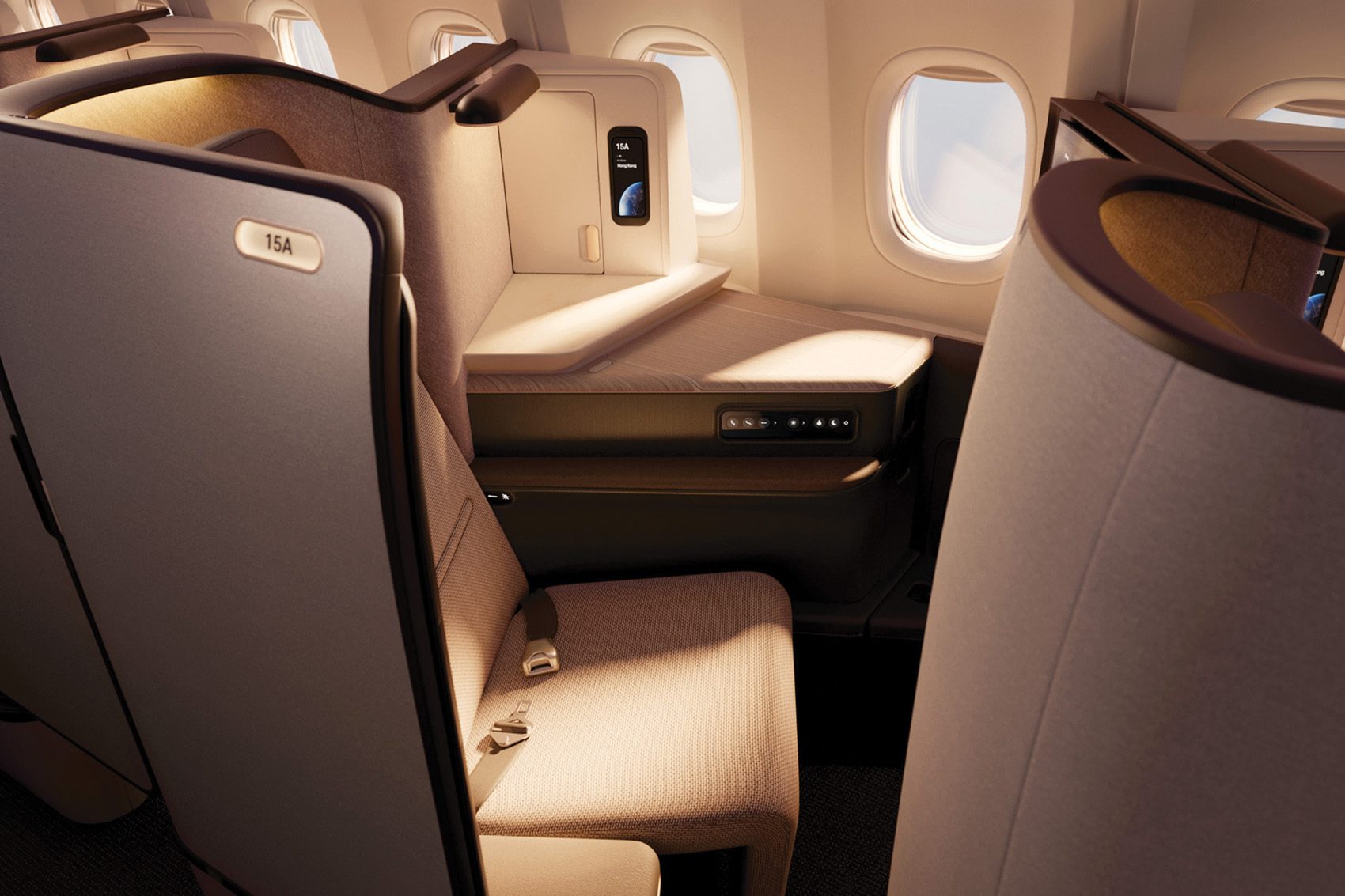 Seat in cathay pacific business cabins