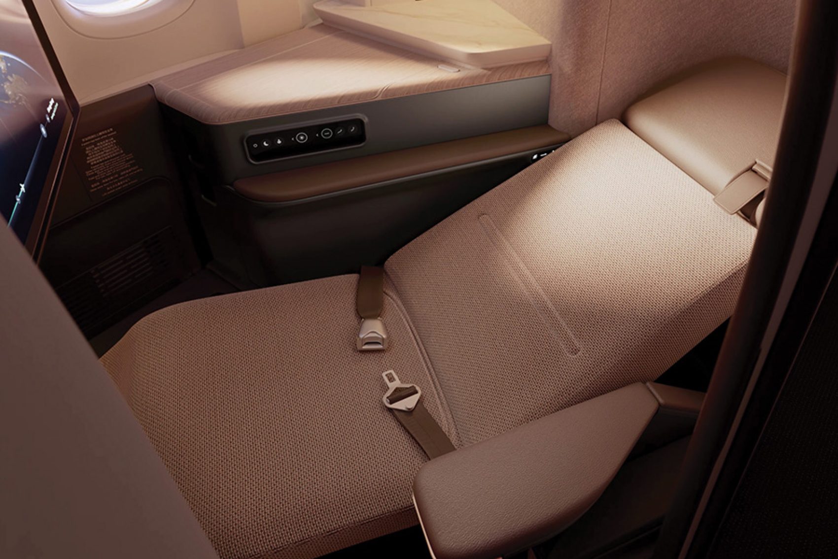 Business cabin seat reclined