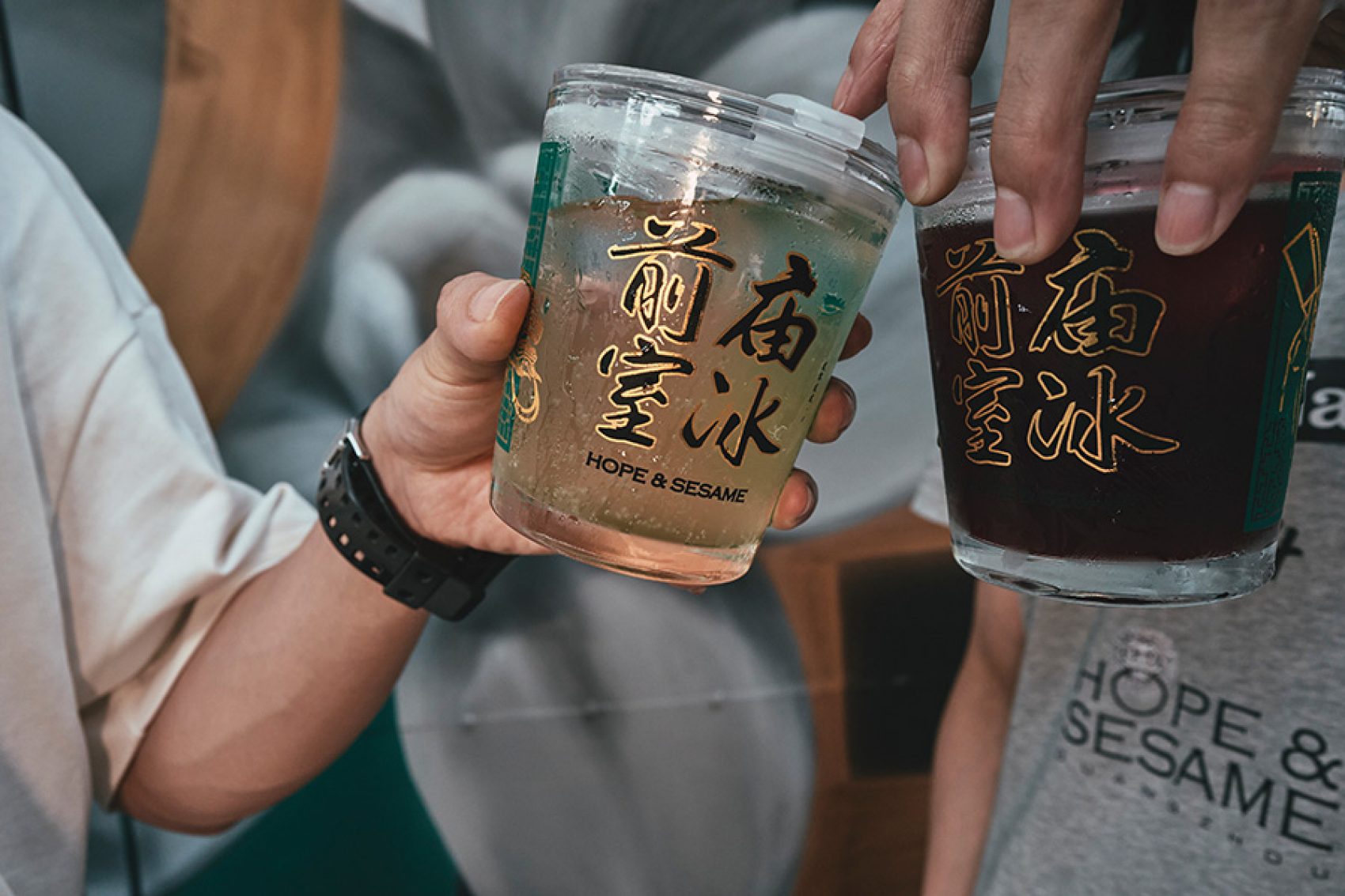 Hope and Sesame Guangzhou - beers cheersing