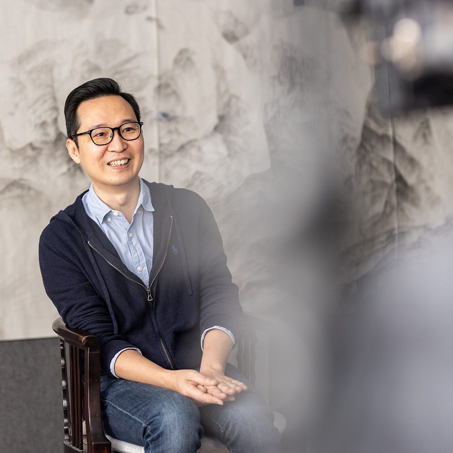 Artist Chan Keng Tin smiling into the camera