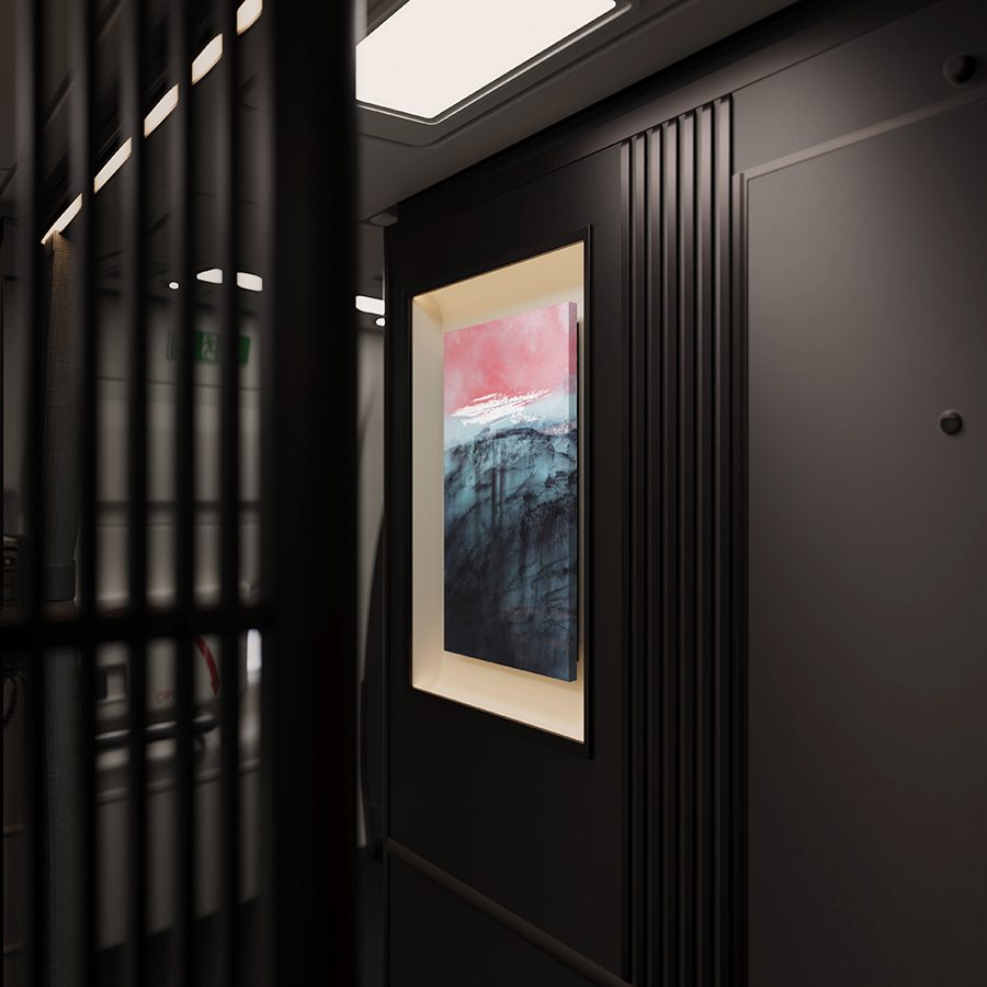 Carla Chan's art on board cathay aircraft