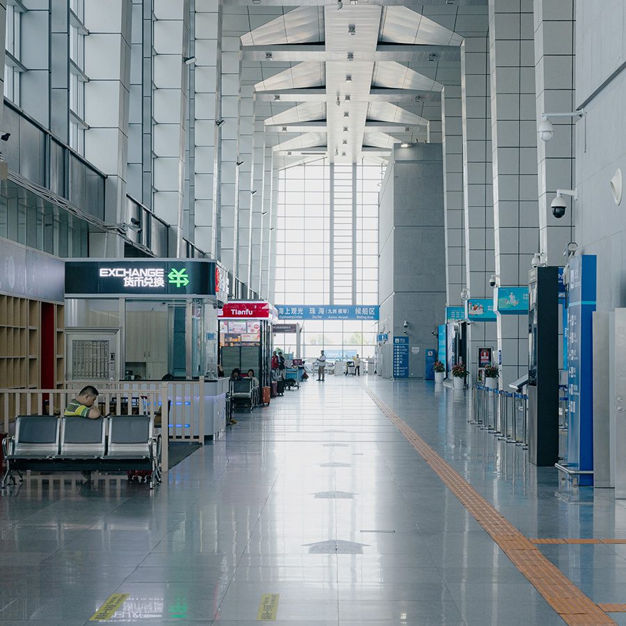 Arrivals hall at Shenzhen airport ferry terminal
