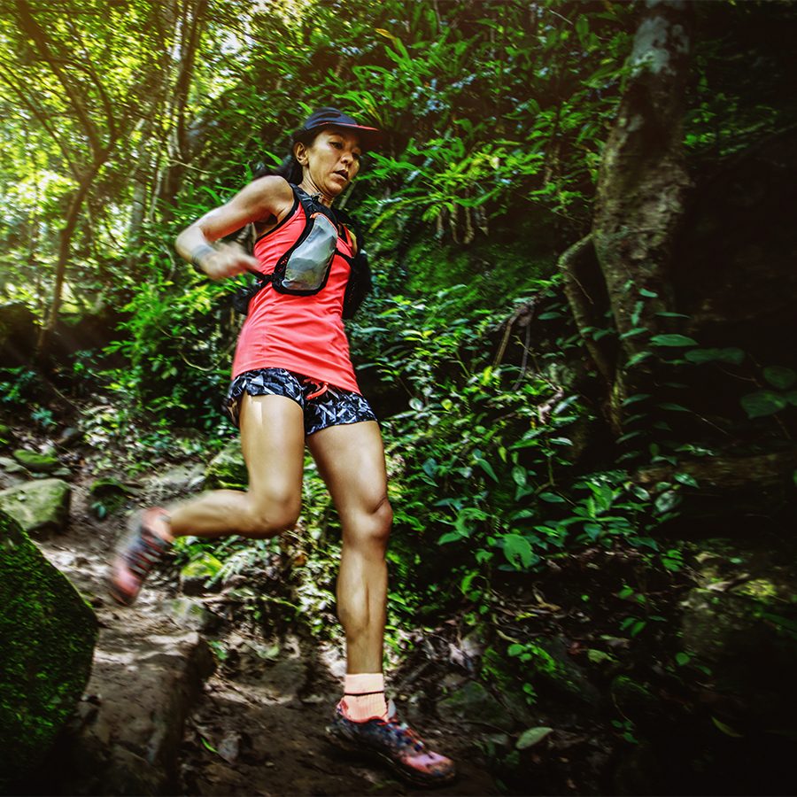 Woman trail runner