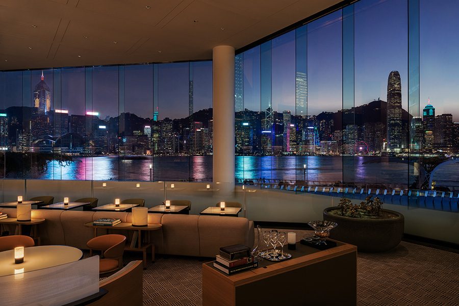 Interior and view at The Lobby Lounge, Regent Hong Kong; courtesy image