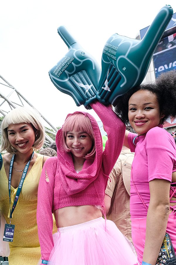 people dressed up at hong kong rugby sevens