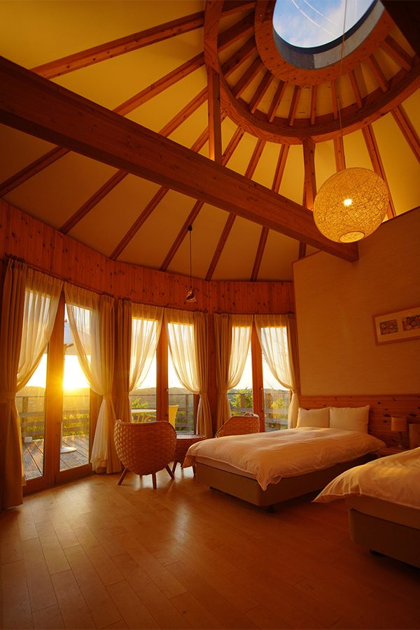 Interior view of a guest room at Grand Chariot Big Dipper 135° in Japan,