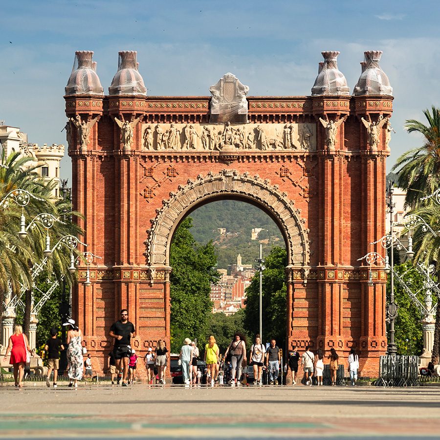 El Born's Arc de Triomf, a clay-coloured arch