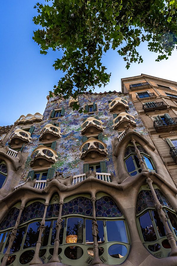 Casa Battlo exterior as designed by Antoni Gaudi